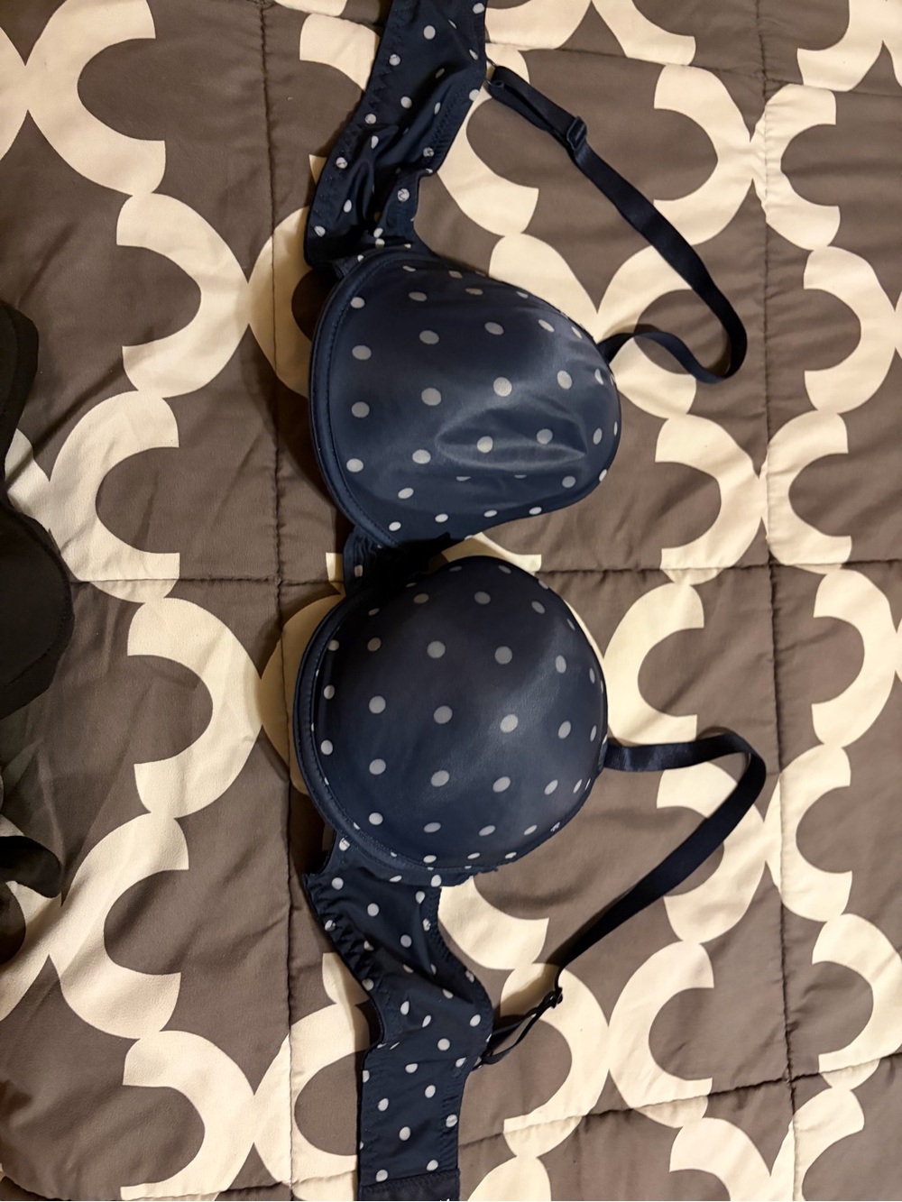 Women’s Navy Polka Dot Swim Top